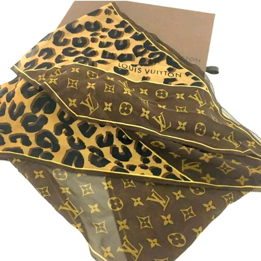 AUTH LOUIS VUITTON MONOGRAM LEOPARD TWILLY 81929